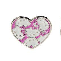 hello kitty heart face 2 finger ring
