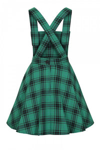 Brittany Green Plaid Pinafore Dress