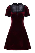 Load image into Gallery viewer, Caroline Burgundy Velvet Dress
