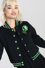 Load image into Gallery viewer, Ouija Varsity Jacket Green Lettering
