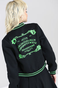 Ouija Varsity Jacket Green Lettering