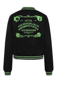 Ouija Varsity Jacket Green Lettering