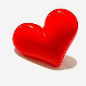 Big Red Heart Acrylic Statement Ring