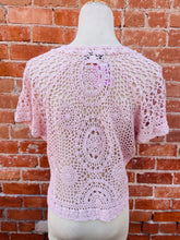 Load image into Gallery viewer, Blush Crochet Short Sleeve Cardigan
