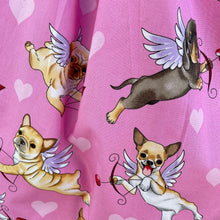 Load image into Gallery viewer, Pink Puppy Love Gathered Circle Skirt
