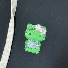 Load image into Gallery viewer, Franken-Kitty Patch Zippered Hoodie
