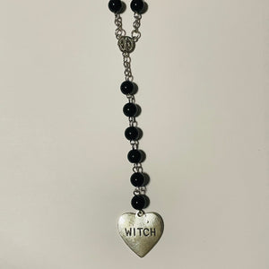 Witch Heart Rosary Beads