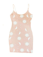 Load image into Gallery viewer, Pink Sun and Moon Mini Tank Dress
