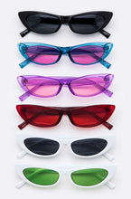 Load image into Gallery viewer, Slim Colored Lens Cat Eye Sunglasses- More Styles Available!
