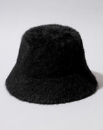 Black Fluffy Bucket Hat