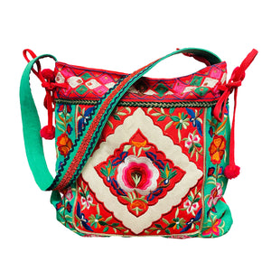 Green and Red Geometric Tote