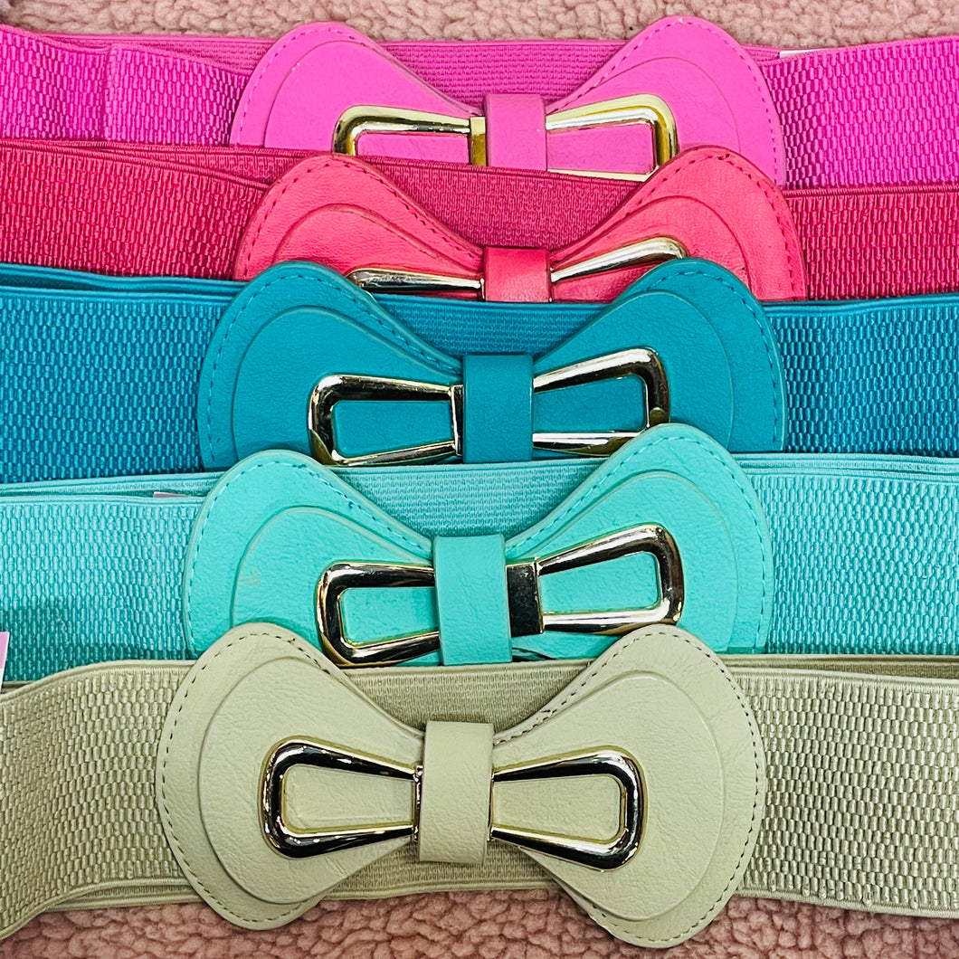 Wide Bowed Elastic Belt- More Colors Available!