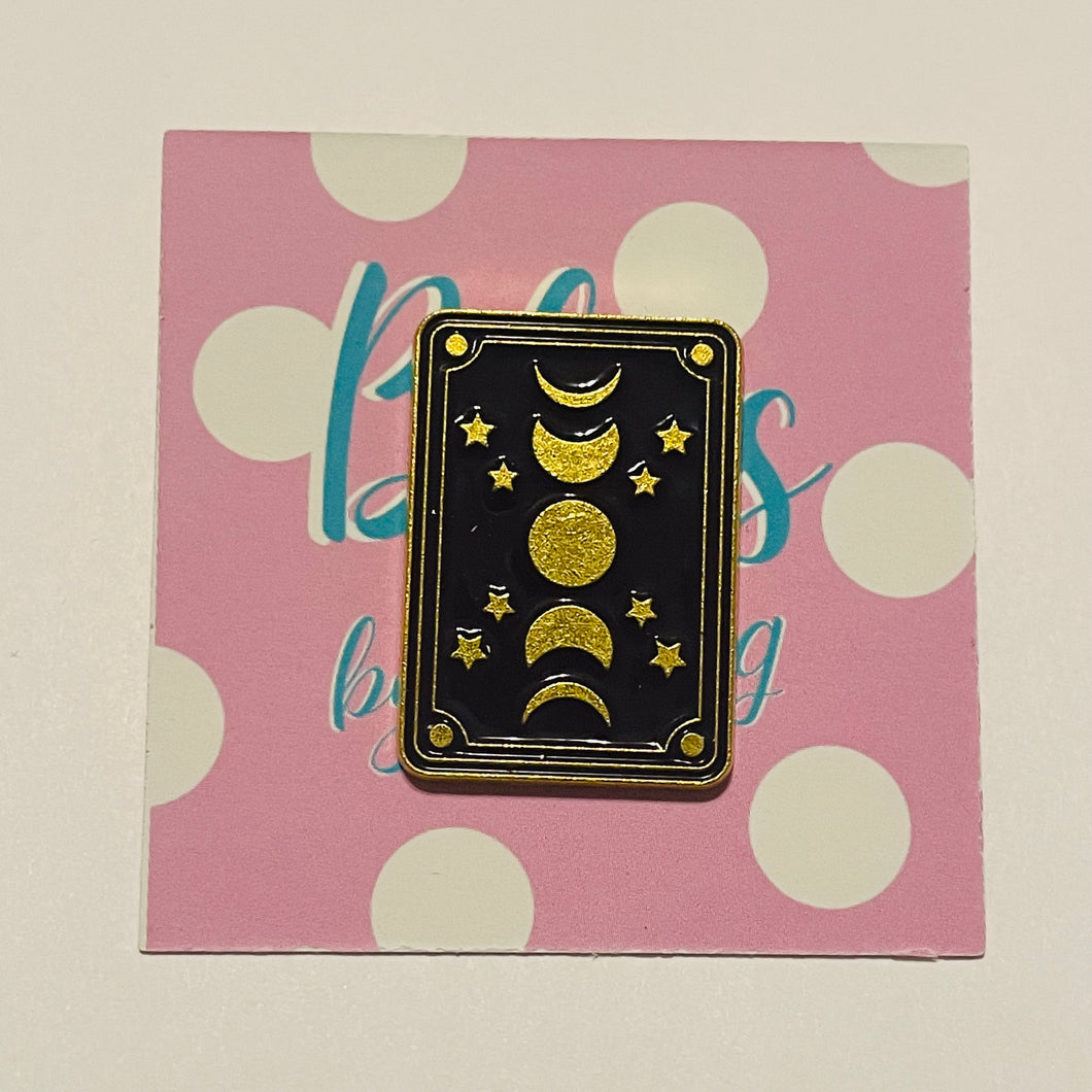 Moon Phase Tarot Card Enamel Pin