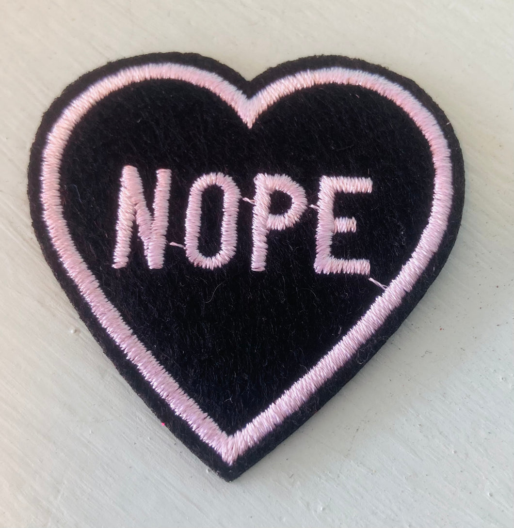 Nope Candy Heart Patch