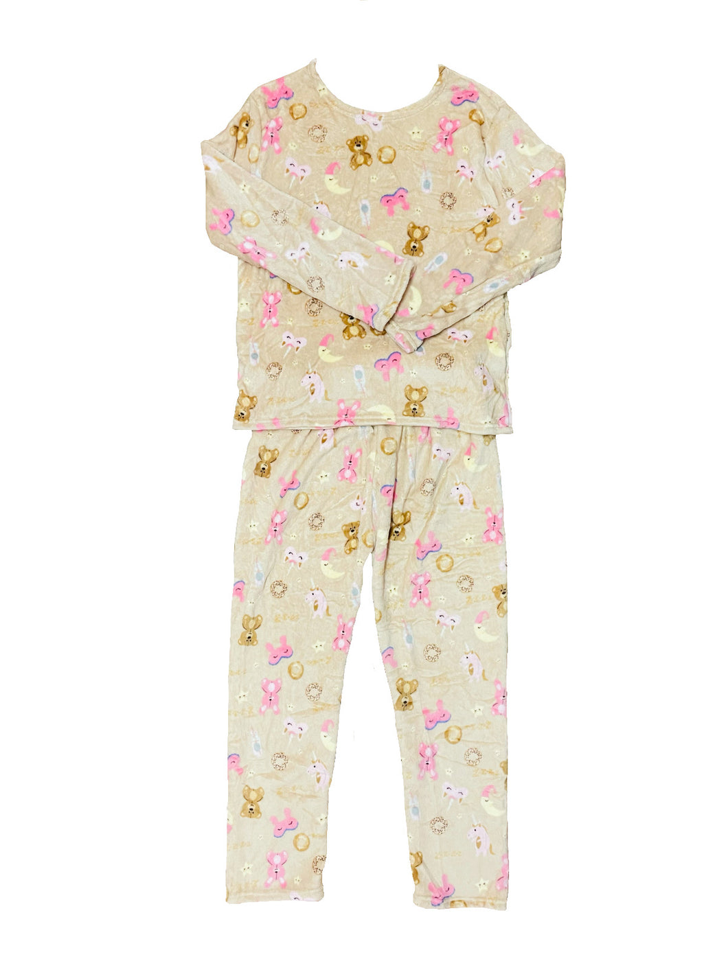 Sleepy Time Teddy Bears Beige Super Soft Pajama Set