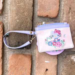 Hello Kitty Spring Florals Card Holder with Zippered Coin Pouch
