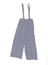 Load image into Gallery viewer, Navy Polka Dot Overalls
