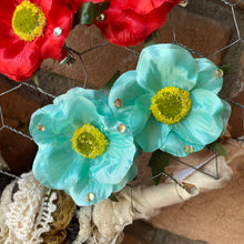 Load image into Gallery viewer, Petal Flower with Rhinestones Hair Clips Set of 2- More Colors Available!
