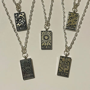 Tarot Card Silver Charm Necklace- More Styles Available!