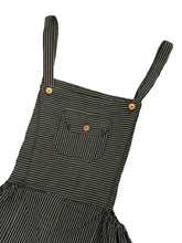 Load image into Gallery viewer, Black and White Single Striped Overalls
