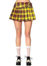 Load image into Gallery viewer, Yellow Plaid Mini Hipster Skirt
