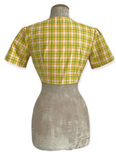 Load image into Gallery viewer, Scout Yellow Plaid Tie Front Top

