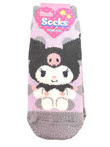 Kuromi Polka Dot Fuzzy Ankle Socks