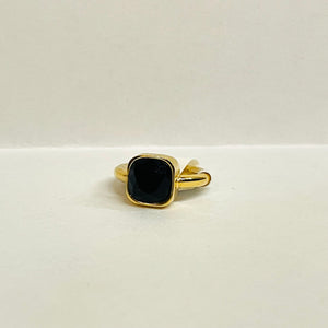 Black Crystal Glam Ring