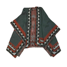 Load image into Gallery viewer, Green and Red Long Cozy Kimono
