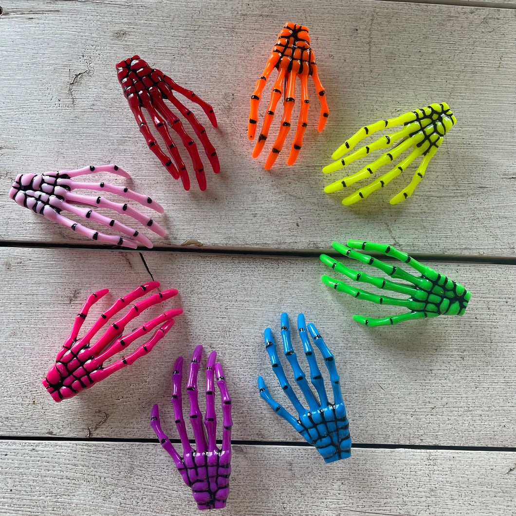 Neon Skeleton Hand Hair Clip- More Styles Available!
