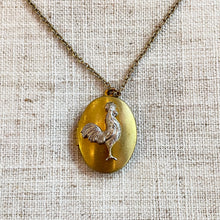 Load image into Gallery viewer, Oval Rooster Locket Necklace
