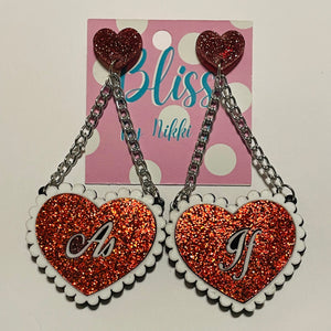 "As If" Hearts Acrylic Statement Earrings