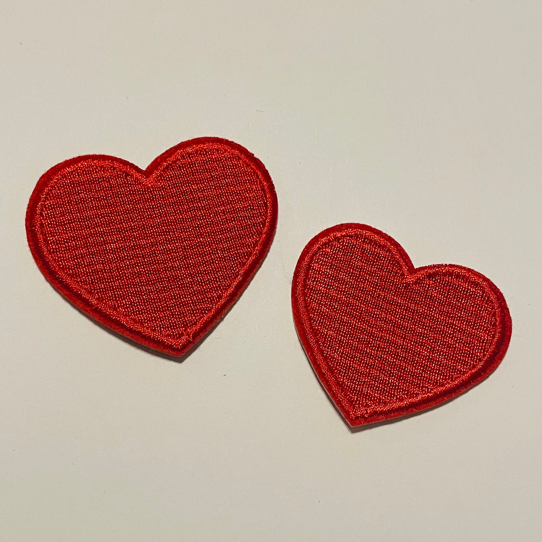 Little Red Heart Patches