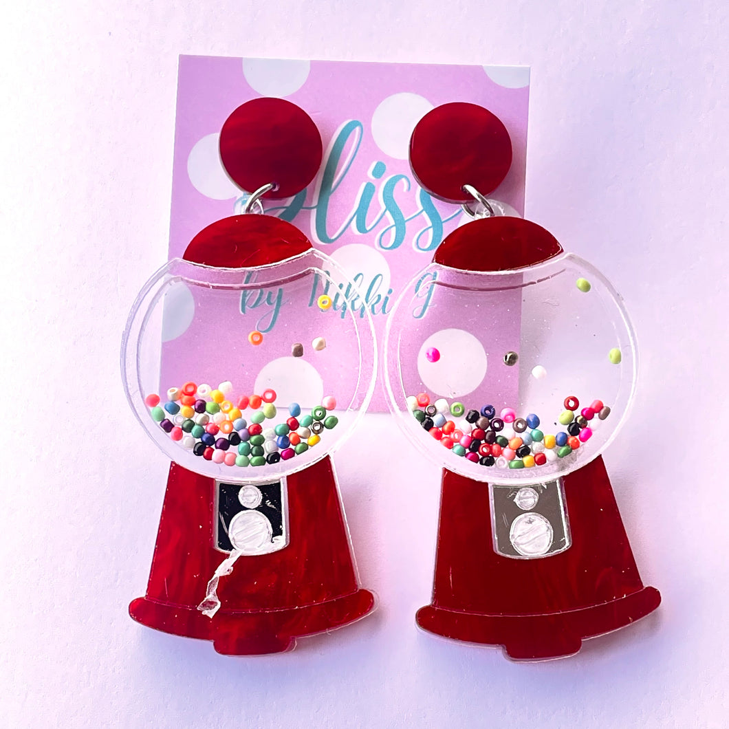 Gumball Machine Shaker Statement Earrings