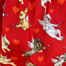 Load image into Gallery viewer, Red Puppy Love Gathered Circle Skirt
