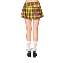 Load image into Gallery viewer, Yellow Plaid Mini Hipster Skirt
