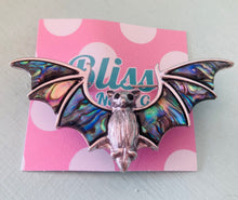 Load image into Gallery viewer, Mother of Pearl Bat Brooches
