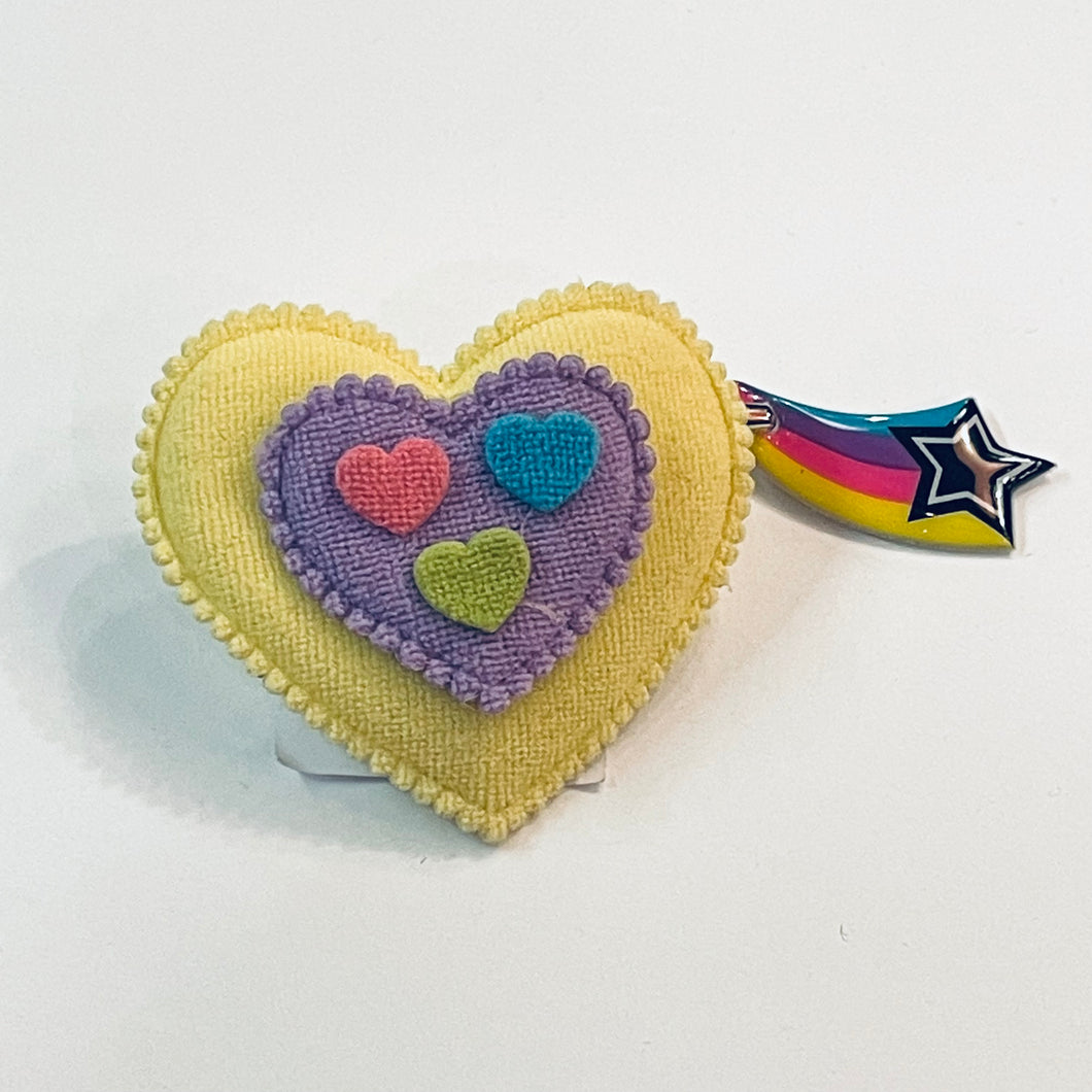 Rainbow Heart Puffy Keychain