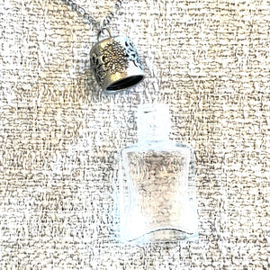 Square Glass Bottle Necklace