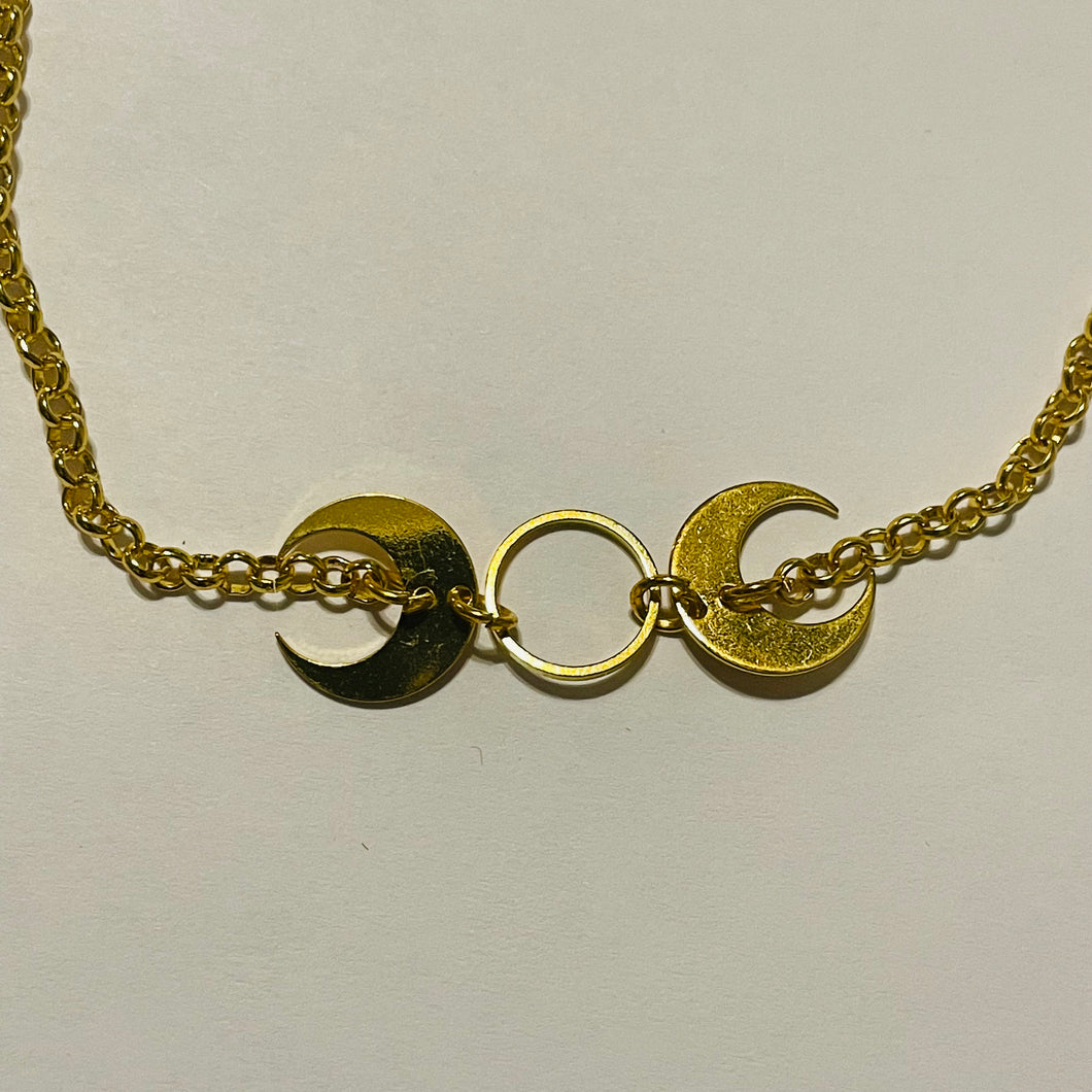 Triple Moon Delicate Necklace