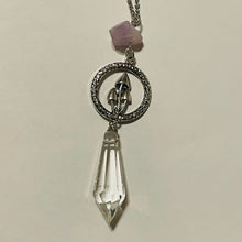 Load image into Gallery viewer, Amethyst Crystal, Mushrooms, and Crystal Point Necklace
