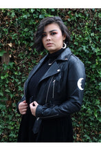 Load image into Gallery viewer, Spooky Babe PU Biker Jacket
