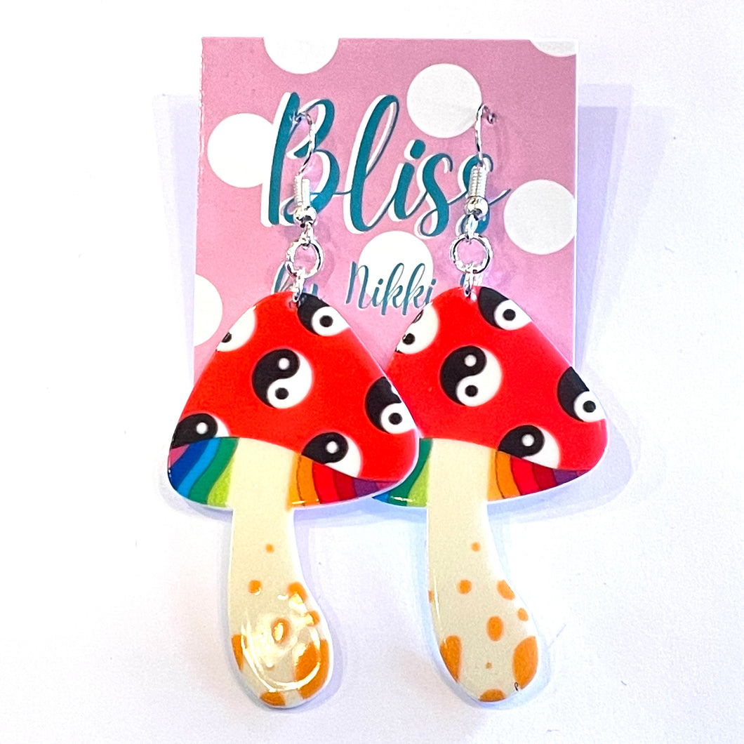 Peace Mushroom Statement Earrings