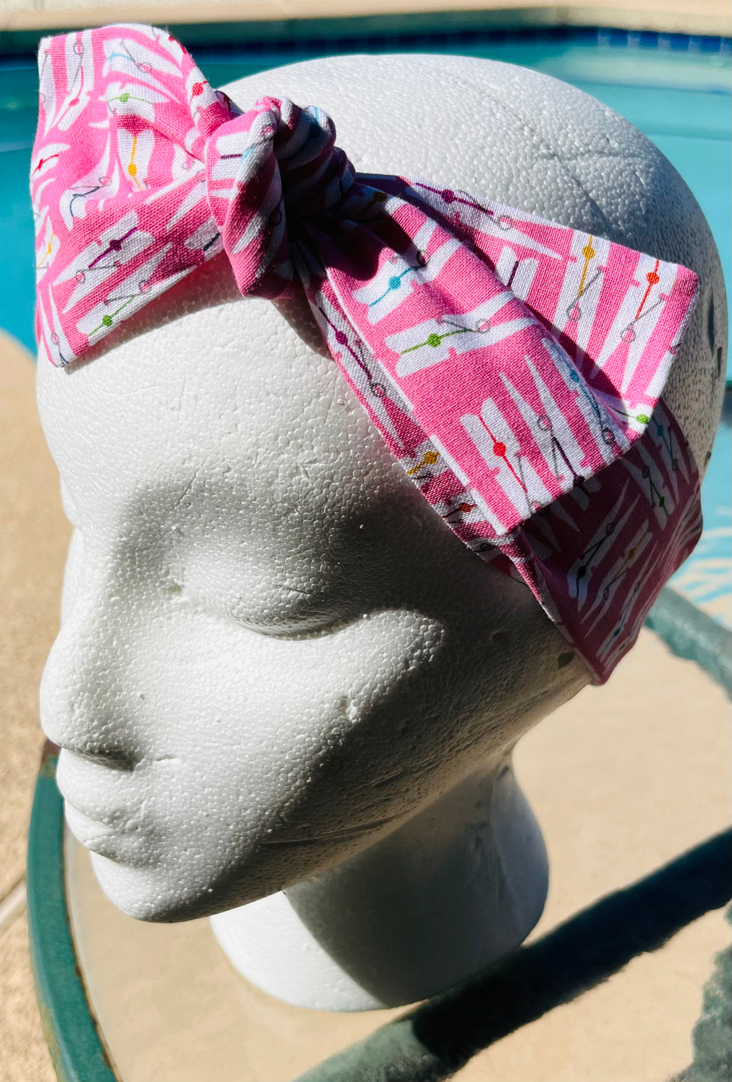 Headband  Pink with Clothes Pins