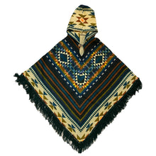 Load image into Gallery viewer, Forest Sunrise OOAK Fringe Button Front Poncho
