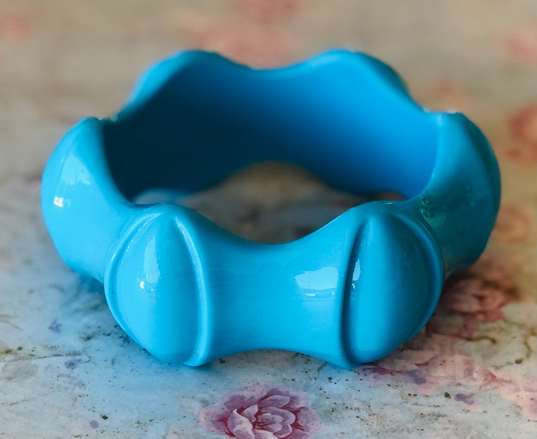 Blue vintage acrylic bracelet
