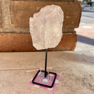 Clear Quartz Rough Specimen on Stand