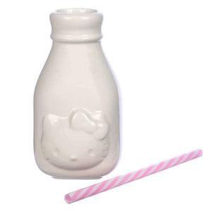Hello Kitty Mini Ceramic Milk Jug with Straw