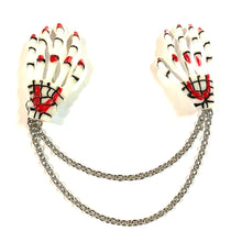 Load image into Gallery viewer, Skeleton Hand Collar Clips- More Styles Available!
