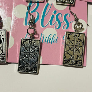 Tarot Card Silver Charm Earrings- More Styles Available!